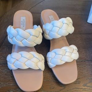 Steven Madden Beliza White leather size 9